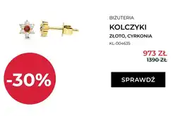 Briju Kolczyki złote z cyrkoniami Briju oferta