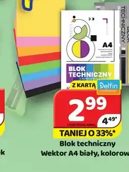 Delfin Blok techniczny Wektor A4 biały oferta