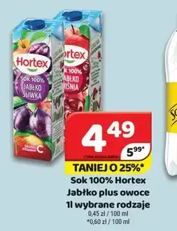 Delfin Sok Hortex Jabłko plus owoce 100% oferta