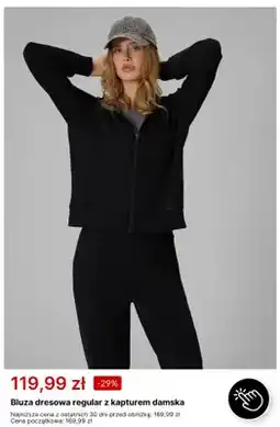4F Bluza dresowa regular z kapturem damska oferta