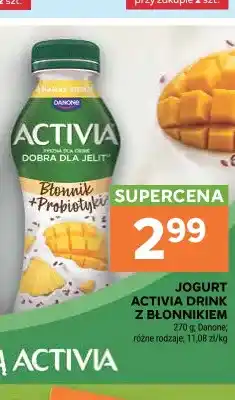 Stokrotka Jogurt Activia Drink z błonnikiem ananas siemię lniane oferta