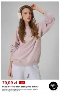 4F Bluza dresowa loose bez kaptura damska oferta
