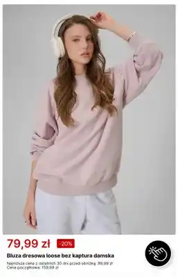 Bluza dresowa loose bez kaptura damska
