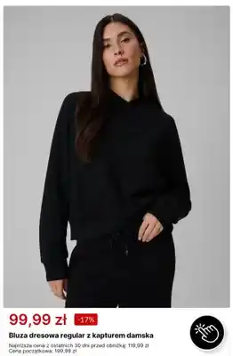 4F Bluza dresowa regular z kapturem damska oferta