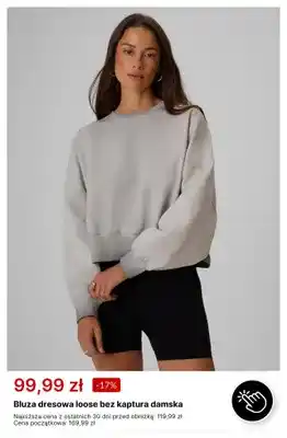 4F Bluza dresowa loose bez kaptura damska oferta