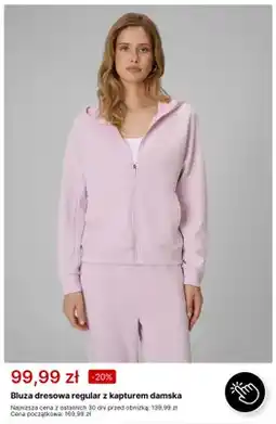 4F Bluza dresowa regular z kapturem damska oferta