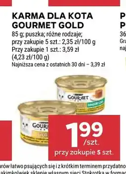 Stokrotka Karma dla kota Gourmet Gold oferta