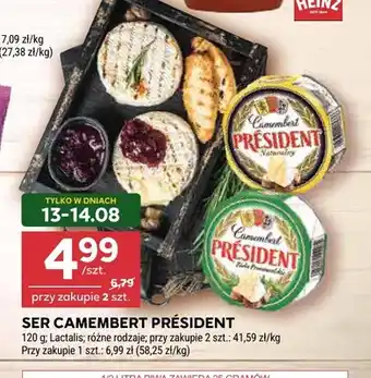 Stokrotka Ser Camembert naturalny Président oferta