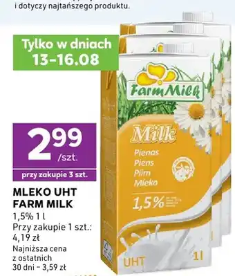 Stokrotka Mleko UHT Farm Milk 1,5% oferta