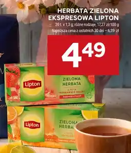 Stokrotka Herbata zielona ekspresowa Lipton z nutą truskawki i maliny oferta