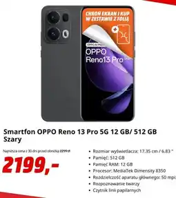 Media Markt Smartfon Oppo Reno 13 Pro 5 g 12 GB/512 Gb Szary oferta