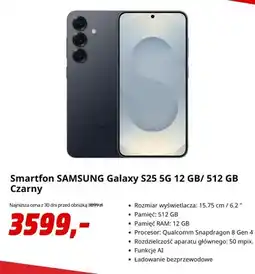 Media Markt Smartfon Samsung Galaxy S25 5 g Czarny oferta