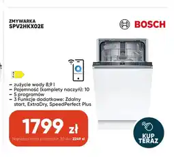 Max Elektro Zmywarka Bosch SPV2HKX02E oferta
