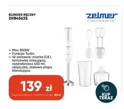 Max Elektro Blender ręczny Zelmer ZHB4563S oferta