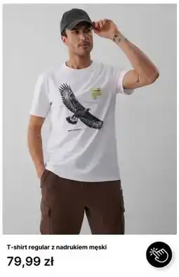 4F T-shirt regular z nadrukiem męski 4F oferta