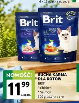 Intermarche Sucha karma dla kotów Brit Premium by Nature Adult z kurczakiem oferta