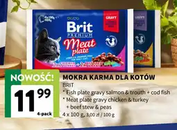 Intermarche Mokra karma dla kotów Brit Premium Fish Plate 4-pak w sosie oferta