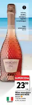 Intermarche Wino musujące Moscato Rose Bosio oferta