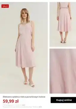 Greenpoint Spódnica midi Greenpoint jasnoróżowa oferta
