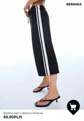 Spodnie capri z dzianiny dresowej Bershka