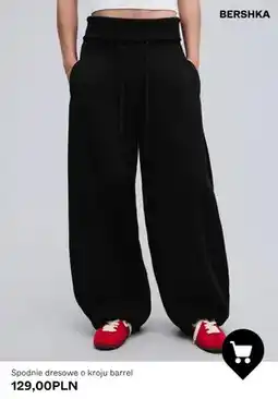 Bershka Spodnie dresowe o kroju barrel Bershka oferta