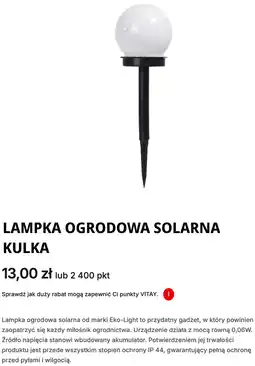 Orlen LAMPKA OGRODOWA SOLARNA KULKA Eko-Light oferta