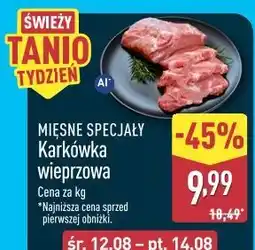 ALDI Mięsne Specjały Karkówka wieprzowa oferta