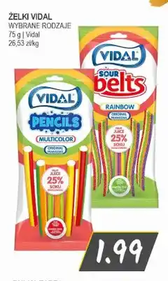 Słoneczko Żelki Vidal Sour Belts Rainbow oferta