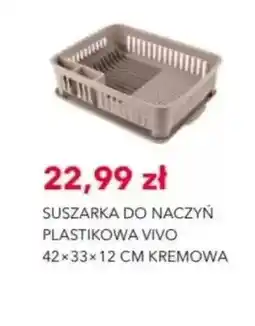 Nela Suszarka do naczyń plastikowa Vivo 42x33x12 cm kremowa oferta