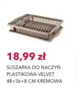 Nela Suszarka do naczyń plastikowa Velvet 48x36x8 cm kremowa oferta