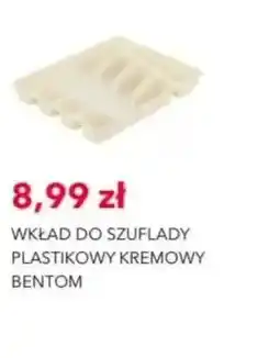 Nela Wkład do szuflady plastikowy kremowy Bentom oferta
