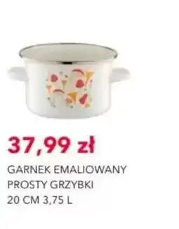 Nela Garnek emaliowany prosty grzybki 20 cm oferta