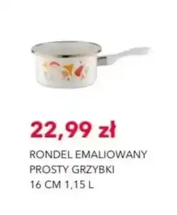 Nela Rondel emaliowany prosty grzybki 16 cm oferta
