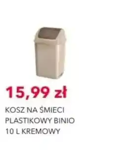 Nela Kosz na śmieci plastikowy Binio 10 l kremowy oferta