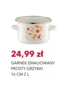 Nela Garnek emaliowany prosty grzybki 16 cm oferta