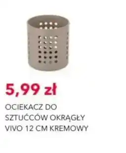 Nela Ociekacz do sztućców okrągły Vivo 12 cm kremowy oferta
