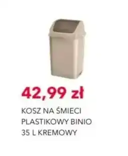 Nela Kosz na śmieci plastikowy Binio 35 l kremowy oferta
