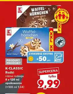 Kaufland Lody rożki czekoladowo-waniliowe K-Classic 8-pak oferta