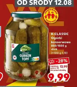 Kaufland Ogórki konserwowe K-Classic oferta