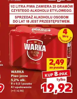 Kaufland Piwo Warka Classic 8-pak oferta