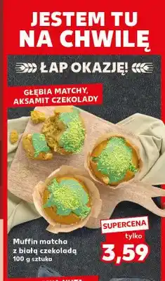 Kaufland Muffin matcha z białą czekoladą oferta