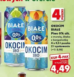 Kaufland Piwo bezalkoholowe Okocim Białe Śliwka z Bergamotką 4-pak oferta