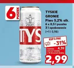 Kaufland Piwo Tyskie Gronie 6-pak oferta