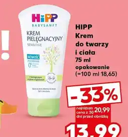 Kaufland Krem do twarzy i ciała HIPP Babysanft Sensitive oferta