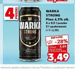 Kaufland Piwo Warka Strong 4-pak oferta