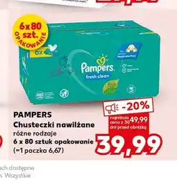 Kaufland Chusteczki nawilżane Pampers Fresh Clean 6-pak oferta