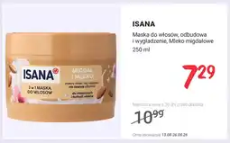 Rossmann Maska do włosów Isana odbudowa i wygładzenie Mleko migdałowe oferta