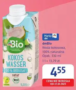 dm drogerie markt Woda kokosowa dmBio 100% naturalna oferta