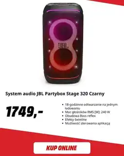 Media Markt System audio Jbl Partybox Stage 320 Czarny oferta