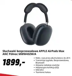 Media Markt Słuchawki bezprzewodowe Apple AirPods Max Anc Północ oferta